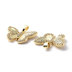 Brass Cubic Zirconia Pendants&nbsp;KK-G446-24G-03