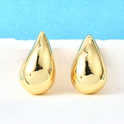 Rack Plating Brass Twist Teardrop Stud Earrings for Women&nbsp;EJEW-K247-02G