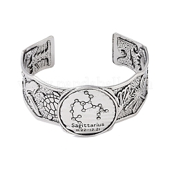 Constellation Alloy Open Cuff Bangles for Women Men&nbsp;LS-BJEW-C064-01AS-12