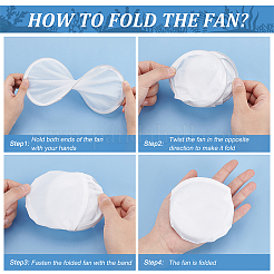 Nylon Foldable Flying Disc or Fan with Storage Bag Assortment&nbsp;AJEW-WH0009-69O