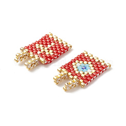 2Pcs 2 Style Handmade MIYUKI Japanese Seed Loom Pattern Seed Beads&nbsp;PALLOY-MZ00096