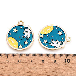 Rack Plating Alloy Enamel Pendants&nbsp;ENAM-S126-037-NR