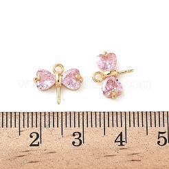 Brass Micro Pave Cubic Zirconia Peg Bails&nbsp;KK-L250-07G