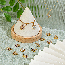 40Pcs Christmas UV Plating Alloy Crystal Rhinestone Pendants&nbsp;ALRI-DC0001-08