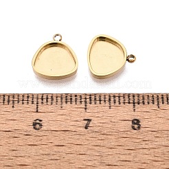 304 Stainless Steel Pendant Cabochon Component&nbsp;STAS-Q113-30A-G