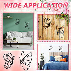 2Pcs Iron Butterfly Wall Decorations&nbsp;AJEW-WR0003-38