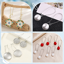 50Pcs Brass Hoop Earring Findings&nbsp;KK-BBC0015-46A