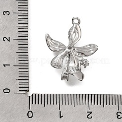 Brass Micro Pave Clear Cubic Zirconia Pendants&nbsp;KK-N290-25P