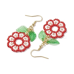 Handmade Seed Beads Dangle Earrings&nbsp;EJEW-MZ00143-02