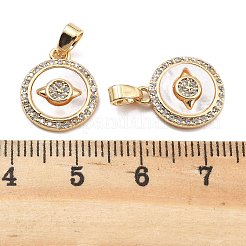 Brass Micro Pave Cubic Zirconia Charms&nbsp;KK-L222-019G