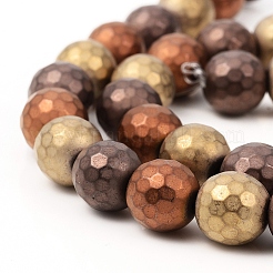 PVD Vacuum Plating Non-magnetic Synthetic Hematite Beads Strands&nbsp;X-G-F682-01B