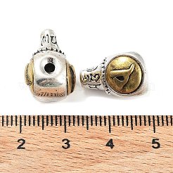 Brass 3-Hole Guru Beads&nbsp;KK-Q800-02AG