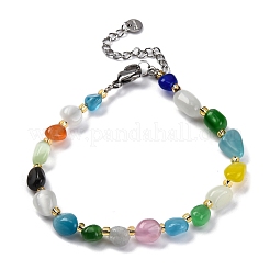 Cat Eye Beaded Bracelets for Women&nbsp;G-P563-07P-21