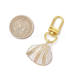 Electroplate Shell Pendant Decorations&nbsp;HJEW-JM03070