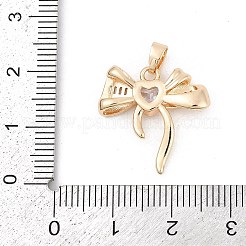 Brass Micro Pave Cubic Zirconia Pendants&nbsp;KK-U051-03G