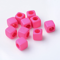 Solid Color Acrylic European Beads&nbsp;SACR-T001-02M