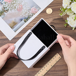 PU Leather Jewelry Set Drawer Boxes with Sponge Inside and Texture Paper Jewelry Tote Bags&nbsp;ABAG-CL0001-66A