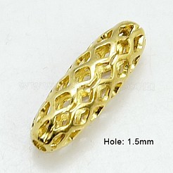 Brass Filigree Beads&nbsp;KK-H737-15x5mm-G