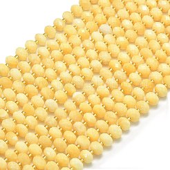 Natural Yellow Jade Beads Strands&nbsp;G-P573-A50-01