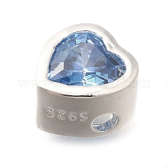 925 Sterling Silver Cubic Zirconia Beads&nbsp;STER-L066-06S-05