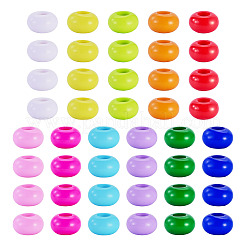 110Pcs 11 Colors Opaque Acrylic European Beads&nbsp;SACR-TA0001-75