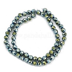 Electroplated Synthetic Non-magnetic Hematite Beads Strands&nbsp;G-H072-B01-01D