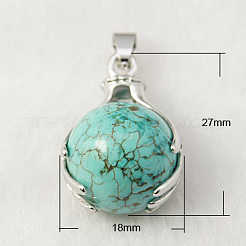 Natural & Synthetic Gemstone Pendants&nbsp;G-G074-M