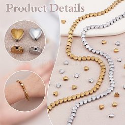 4 Strands 4 Colors Electroplate Non-magnetic Synthetic Hematite Bead Strands&nbsp;G-PH0002-79