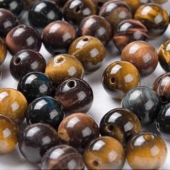 100Pcs 8mm Natural Tiger Eye Round Beads&nbsp;DIY-LS0002-38