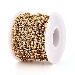 Brass Flat Round with Rectangle Link Chains&nbsp;CHC-T018-53G