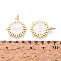 Brass Enamel Pendants&nbsp;KK-N277-07A-G