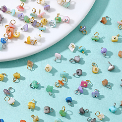 100Pcs 2 Styles Dyed Natural Freshwater Shell Nuggets Charms&nbsp;FIND-BM0001-37