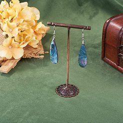 1 Pair Brass & Abalone Shell Dangle Earrings&nbsp;EJEW-TA0001-87