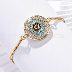 Adjustable Brass Box Chain Bolo Bracelets&nbsp;BJEW-P196-05G