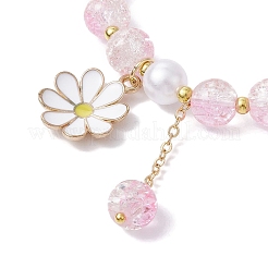 3Pcs 3 Color Glass Beads Stretch Bracelet&nbsp;BJEW-JB09751-02