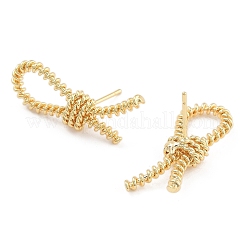 Knot Brass Stud Earrings for Women&nbsp;EJEW-S216-04B-G