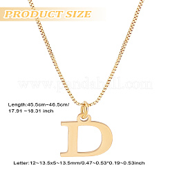 1pc 304 Stainless Steel Letter Pendant Necklaces&nbsp;NJEW-LP0001-38D-G