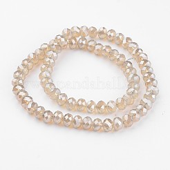 Electroplate Glass Beads Strands&nbsp;EGLA-P018-8mm-FR-A07