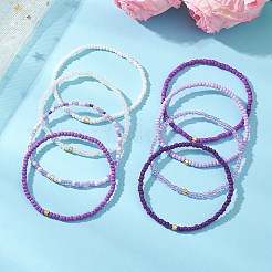 8Pcs Glass Seed Beads Stretch Bracelets for Women&nbsp;BJEW-MZ00270