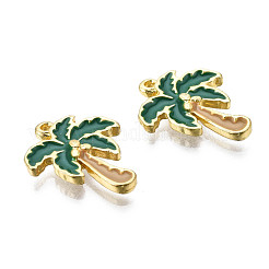 Alloy Enamel Pendants&nbsp;PALLOY-T075-55G-RS