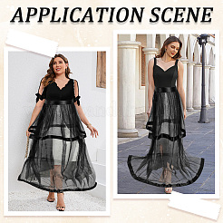 Polyester Tulle Skirt for Women&nbsp;AJEW-WH20080-14B