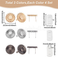 12 Sets 3 Colors Alloy Buckle Clips&nbsp;FIND-WR0006-06