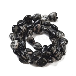 Natural Black Netstone Beads Strands&nbsp;G-B022-27C