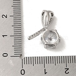 Micro Pave Clear Cubic Zirconia Pendants&nbsp;KK-S351-02P-02