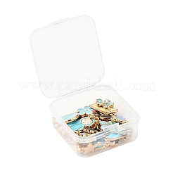 27Pcs 27 Style Light Gold Alloy Enamel Pendants&nbsp;ENAM-YW0001-77