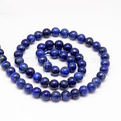 Natural Lapis Lazuli Round Beads Strands&nbsp;G-I181-10-6mm