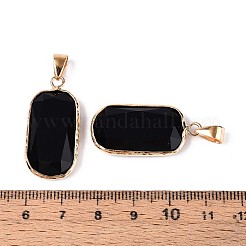Natural Black Onyx(Dyed & Heated) Pendants&nbsp;G-N349-03B-G