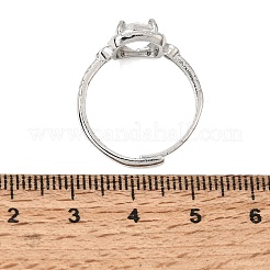 Brass Micro Pave Cubic Zirconia Finger Rings&nbsp;CU-CBA260E-07P