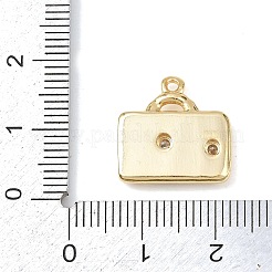 Brass Micro Pave Clear Cubic Zirconia Pendants&nbsp;KK-G545-01G
