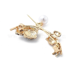 Double Panda Alloy Enamel Brooch&nbsp;JEWB-C037-16G